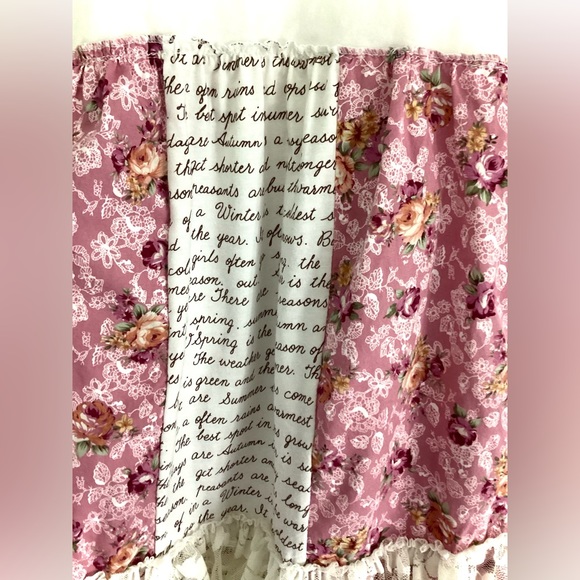 Cream Floral Dress with Rose Ivory Lace - Picture 16 of 16